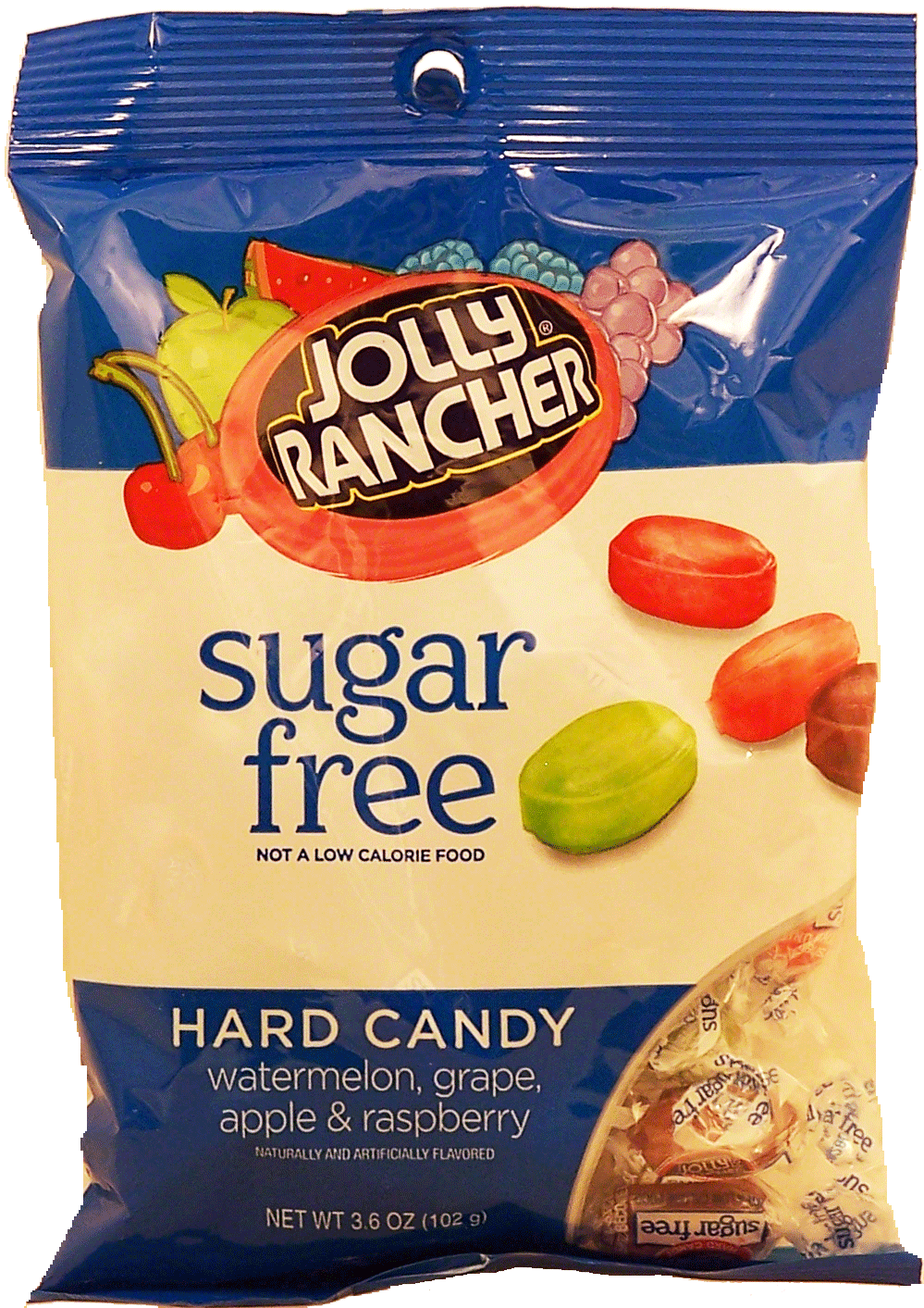 Jolly Rancher  sugar free hard candy; watermelon, grape, apple, raspberry Full-Size Picture